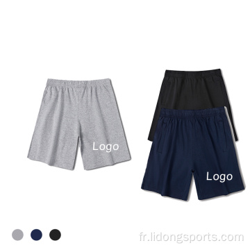 Shorts d&#39;été pour hommes de couleur solide sur le logo personnalisé